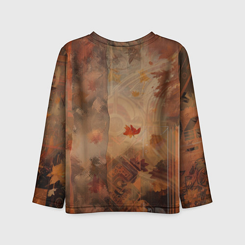 Детский лонгслив Белый мишка в шарфе / 3D-принт – фото 2