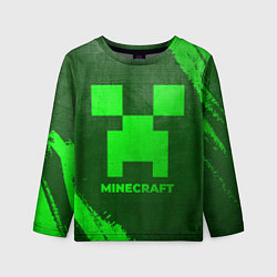 Лонгслив детский Minecraft - green gradient, цвет: 3D-принт