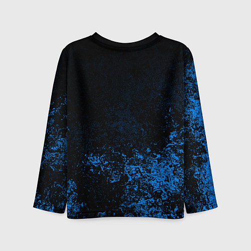 Детский лонгслив Horizon: Zero Dawn синие брызги красок / 3D-принт – фото 2