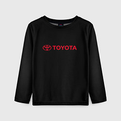 Детский лонгслив Toyota red logo auto