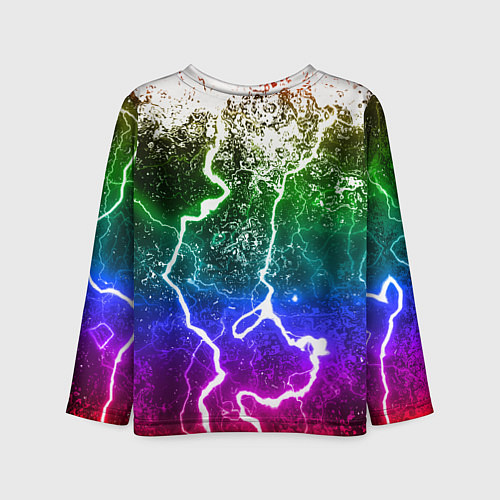 Детский лонгслив Wartunder неоновые брызги красок / 3D-принт – фото 2
