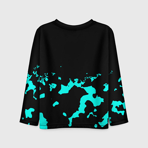 Детский лонгслив Chernobylite камуфляж голубой / 3D-принт – фото 2