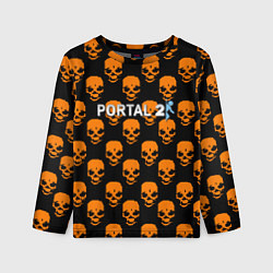 Детский лонгслив Portal skull pattern