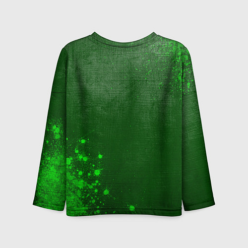 Детский лонгслив Infiniti - green gradient вертикально / 3D-принт – фото 2