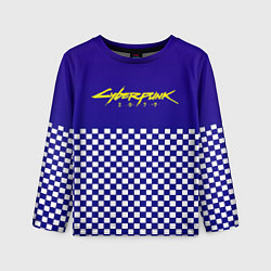 Детский лонгслив Cyberpunk 2077 клетка