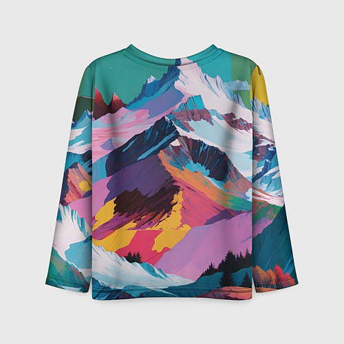 Детский лонгслив Горы краски / 3D-принт – фото 2