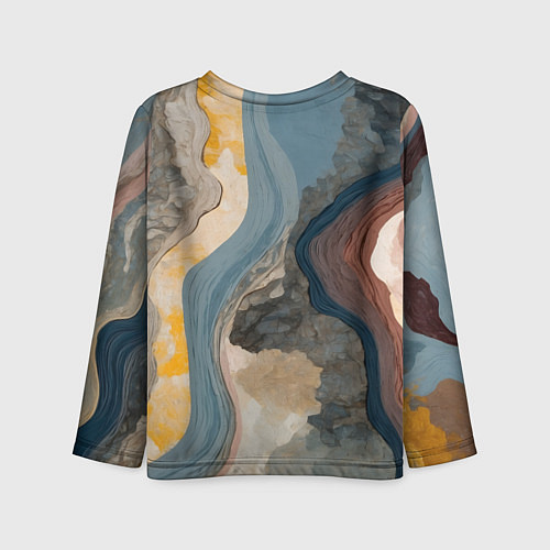 Детский лонгслив Флюид арт / 3D-принт – фото 2