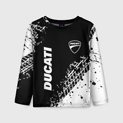 Детский лонгслив Ducati - следы от шин