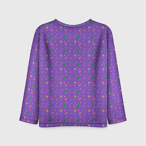 Детский лонгслив Новогодний космос / 3D-принт – фото 2