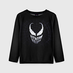 Детский лонгслив Venom face - logo