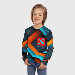 Лонгслив детский Dota 2 абстракция из линий, цвет: 3D-принт — фото 2