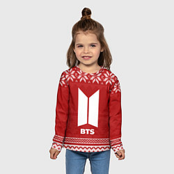 Лонгслив детский Новогодний BTS, цвет: 3D-принт — фото 2