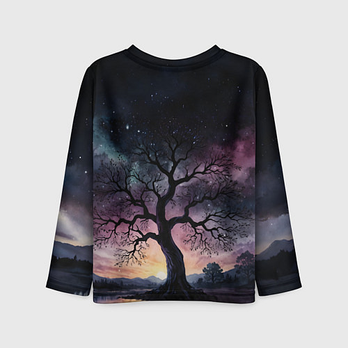 Детский лонгслив Дерево под звездами / 3D-принт – фото 2