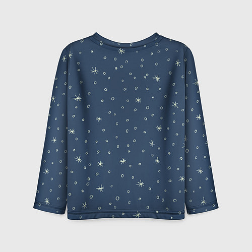 Детский лонгслив Кот Бу - С новым годом / 3D-принт – фото 2