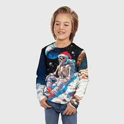 Лонгслив детский Санта скелет астронавт, цвет: 3D-принт — фото 2