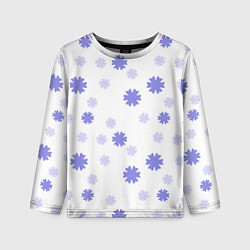 Лонгслив детский Зимний узор со снежинками, цвет: 3D-принт