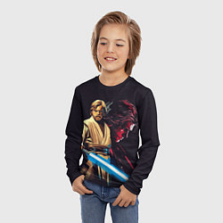 Лонгслив детский Оби Ван и Энакин - Звездные войны, цвет: 3D-принт — фото 2