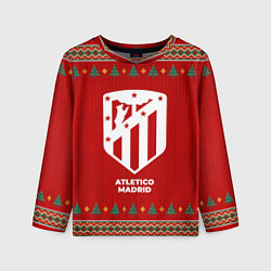 Лонгслив детский Atletico Madrid new year, цвет: 3D-принт