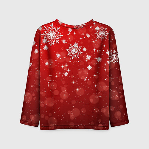 Детский лонгслив Санта в розовых очках и жвачкой / 3D-принт – фото 2