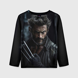 Лонгслив детский Хью Джекман - росомаха, цвет: 3D-принт