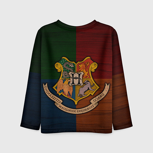 Детский лонгслив Hogwarts emblem / 3D-принт – фото 2