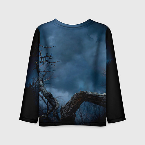 Детский лонгслив Ворон на закате / 3D-принт – фото 2