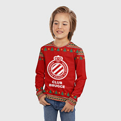 Лонгслив детский Club Brugge new year, цвет: 3D-принт — фото 2