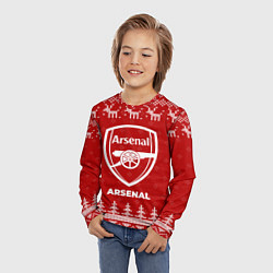 Лонгслив детский Новогодний Arsenal с оленями, цвет: 3D-принт — фото 2