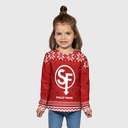 Лонгслив детский Новогодний Sally Face, цвет: 3D-принт — фото 2