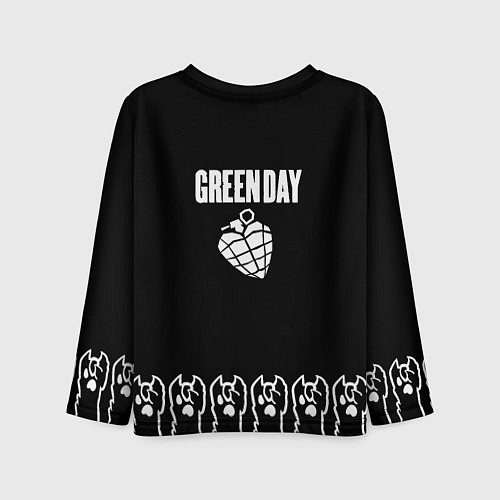 Детский лонгслив Green Day: cat rock / 3D-принт – фото 2