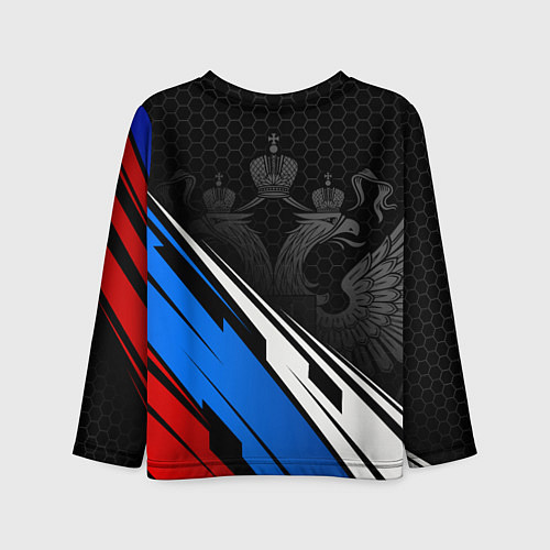 Детский лонгслив Россия - абстракция / 3D-принт – фото 2