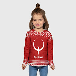 Лонгслив детский Новогодний Quake, цвет: 3D-принт — фото 2