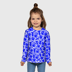 Лонгслив детский Nirvana logo blue, цвет: 3D-принт — фото 2