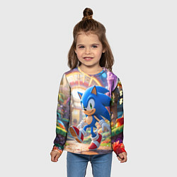 Лонгслив детский Sonic фантастический мир, цвет: 3D-принт — фото 2