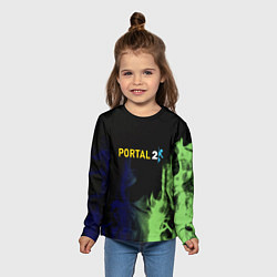 Лонгслив детский Portal fire steel, цвет: 3D-принт — фото 2
