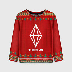 Лонгслив детский The Sims new year, цвет: 3D-принт