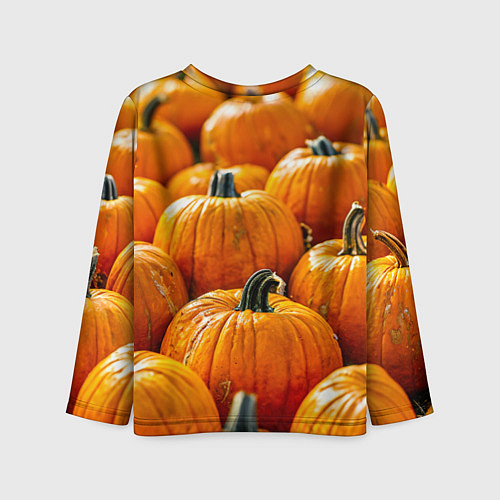 Детский лонгслив Много тыкв / 3D-принт – фото 2
