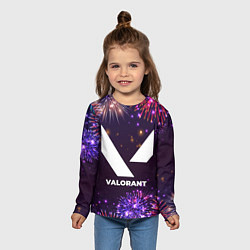 Лонгслив детский Праздничный Valorant, цвет: 3D-принт — фото 2