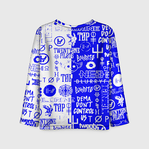 Детский лонгслив Twenty one pilots лого / 3D-принт – фото 2