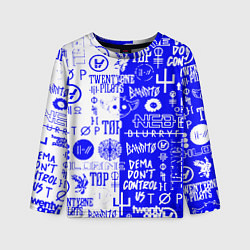 Лонгслив детский Twenty one pilots лого, цвет: 3D-принт