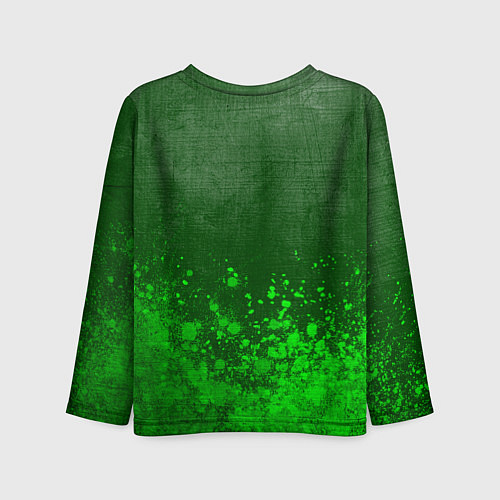 Детский лонгслив AEK Athens - green gradient посередине / 3D-принт – фото 2