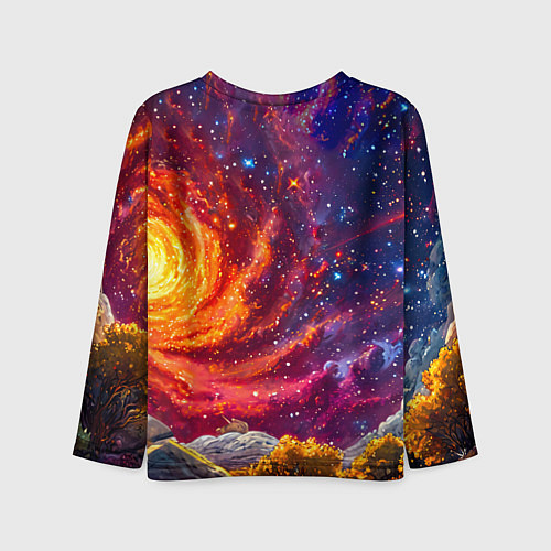 Детский лонгслив Кукушка в космосе / 3D-принт – фото 2