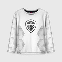 Лонгслив детский Leeds United white poly, цвет: 3D-принт