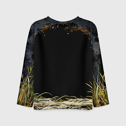 Детский лонгслив Кенгуру на черном / 3D-принт – фото 2