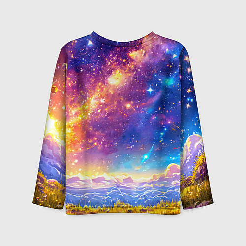 Детский лонгслив Коровка и звездное небо / 3D-принт – фото 2