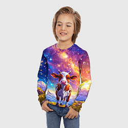 Лонгслив детский Коровка и звездное небо, цвет: 3D-принт — фото 2