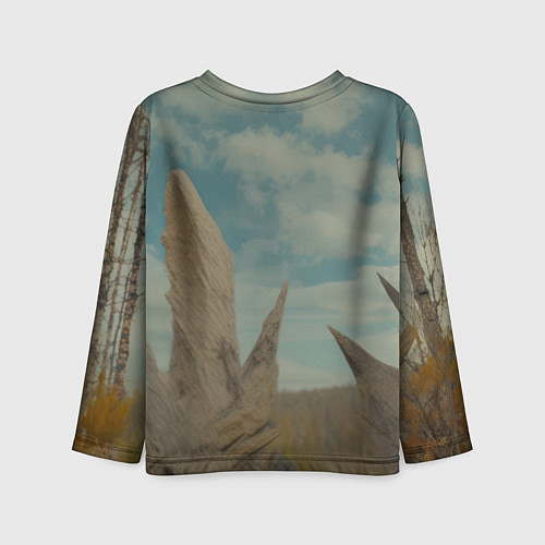 Детский лонгслив Я русский - медведь / 3D-принт – фото 2