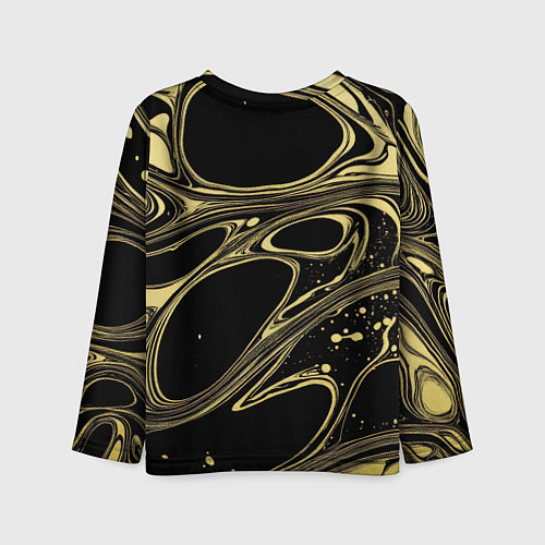 Детский лонгслив Разводы в виде кругов и линий - текстура / 3D-принт – фото 2