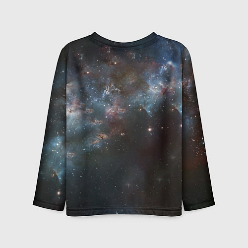 Детский лонгслив Череп - космос / 3D-принт – фото 2