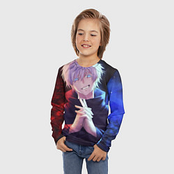 Лонгслив детский Аниме - магическая битва, цвет: 3D-принт — фото 2